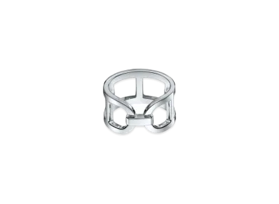 Hermes Ever Chaine D'ancre Ring MM "Silver"