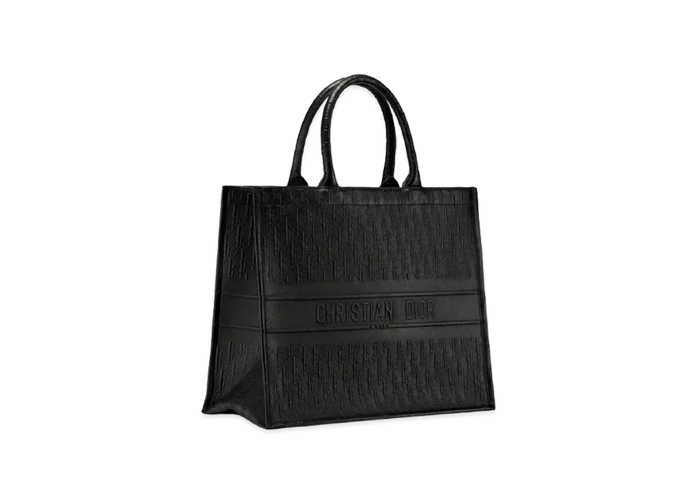Dior Book Tote Bags Oblique Calfskin "Black"