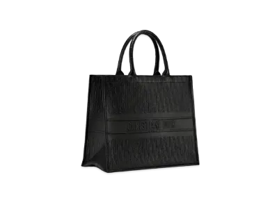 Dior Book Tote Bags Oblique Calfskin "Black"