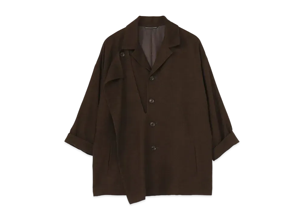 Yohji Yamamoto Y's RAYON/WOOL TWILL 3/4 SLEEVES JACKET "Khaki"
