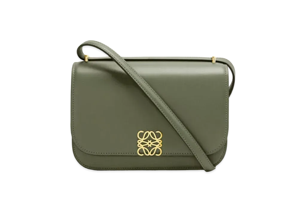 LOEWE Small Goya Bag In Silk Calfskin "Avocado Green"