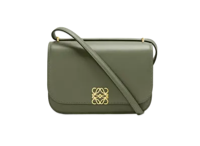 LOEWE Small Goya Bag In Silk Calfskin "Avocado Green"