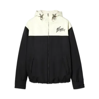 GUCCI Technical Cotton Canvas Hooded Jacket "Black/White"