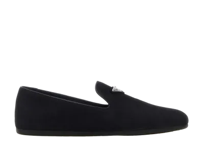 PRADA Midnight Suede Loafers "Blue"