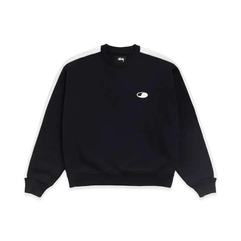 Stussy Paneled Stripe Crew "Black"