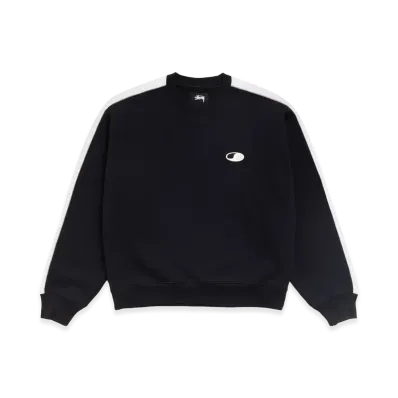 Stussy Paneled Stripe Crew "Black"