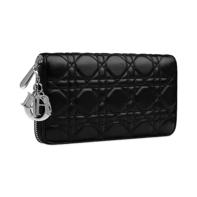 Dior Lady Dior Voyageur Wallet "Black"