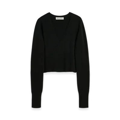 OUR LEGACY Sharp V-Neck "Black Cherub Wool"