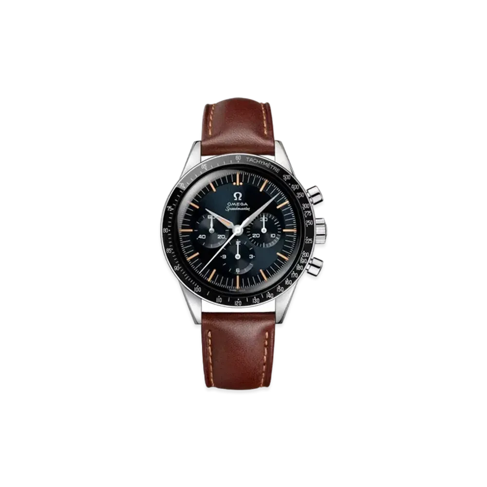 OMEGA Speedmaster First OMEGA in Space Anniversary Series 39.7MM, Leather Strap "Stainless Steel/Blue/Gray/Brown" 310.32.40.50.06.002