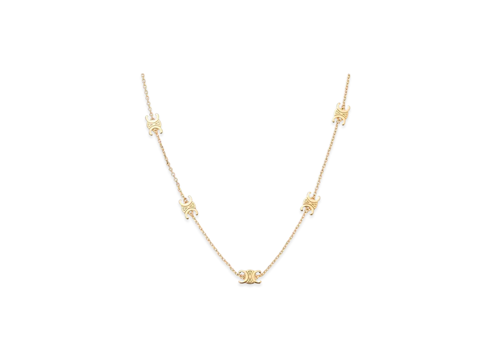 CELINE Mini Triomphe Necklace "Gold"