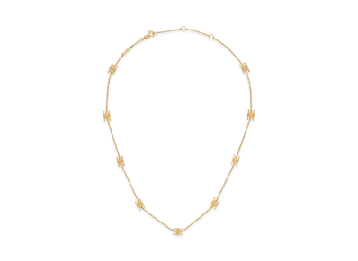 CELINE Triomphe Mini Triomphe Necklace in Brass "Gold"