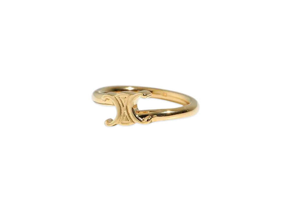 【国内発送】TRIOMPHE ASYMMETRIC RING IN BRASS CELINE Triomphe Asymmetric Ring in Brass with Rhodium Finish