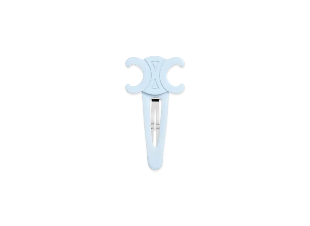 CELINE ヘアピン ライトブルー 新品未使用】CELINE/セリーヌ トリオンフ ヘアクリップ ライト