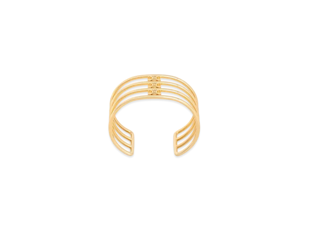 CELINE Triomphe Cage Cuff in Finish Brass "Gold"