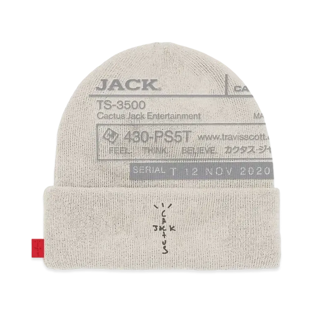 Travis Scott Cactus Jack CJ System I Beanie "Natural"