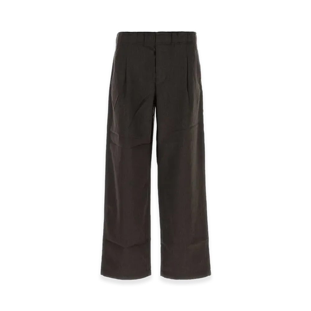 OUR LEGACY Dark Brown Wool Leisure Wide-Leg Pant "Brown"