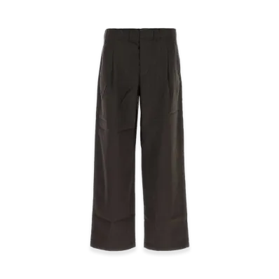 OUR LEGACY Dark Brown Wool Leisure Wide-Leg Pant "Brown"