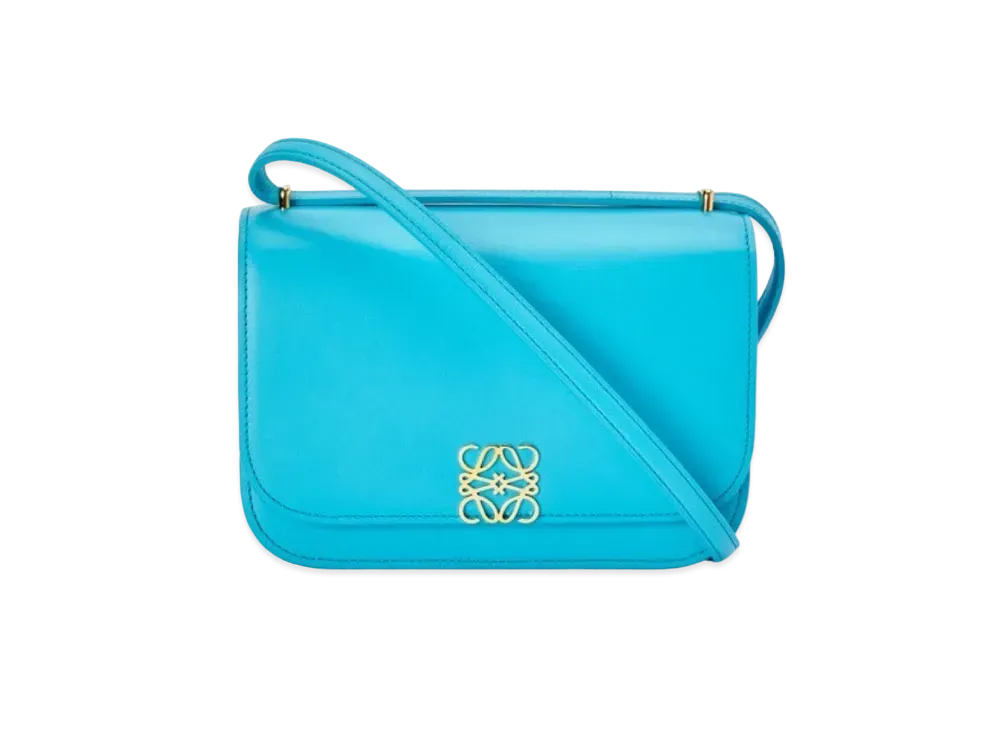 LOEWE Small Goya Bag In Silk Calfskin "Cyan"