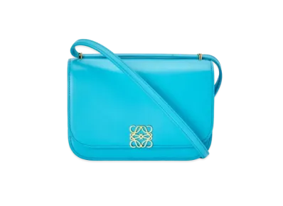 LOEWE Small Goya Bag In Silk Calfskin "Cyan"