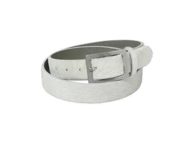 NEIGHBORHOOD Hair-On Leather Belt "White"