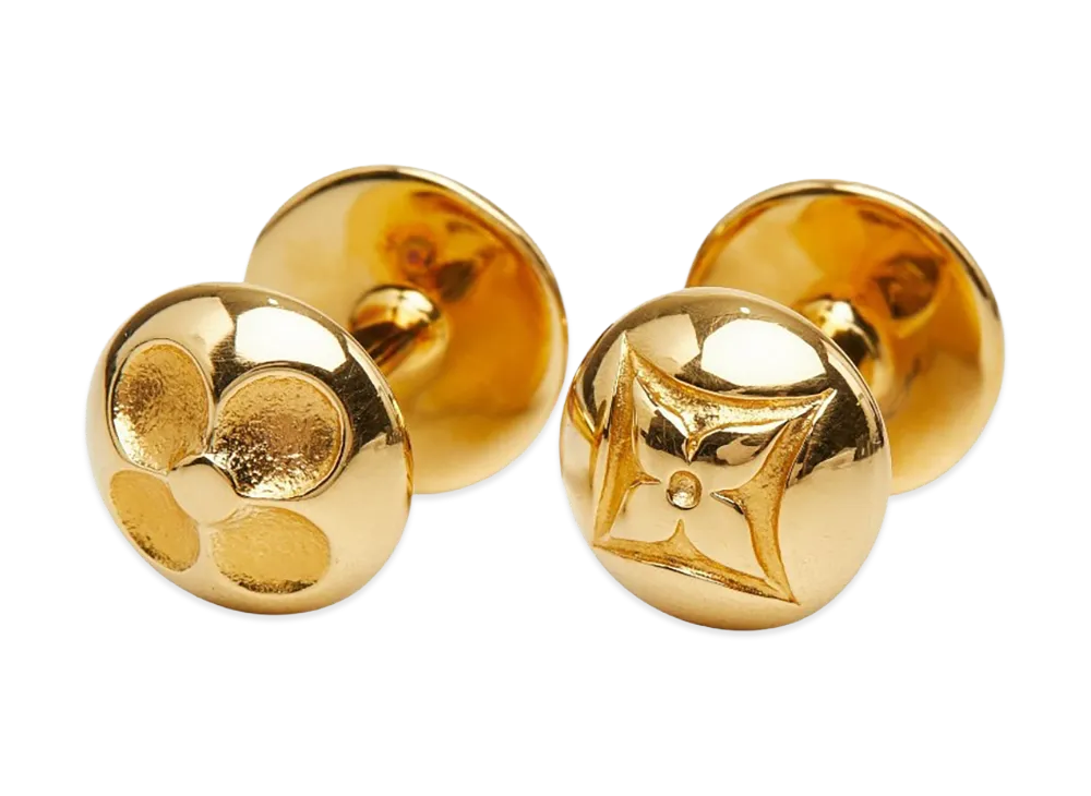 Louis Vuitton Bouton de Manchette Cufflinks "Gold"