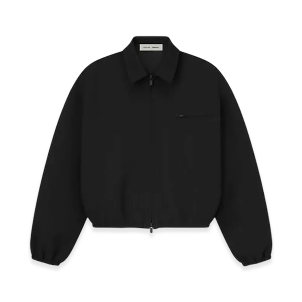 FEAR OF GOD ESSENTIALS Bonded Canvas Jacket "Jet Black"