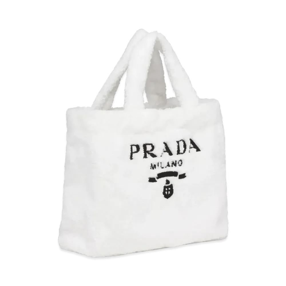 PRADA Terry Tote Bag "White/Black"