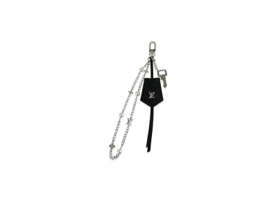Louis Vuitton LV Initial Midnight Pearl Stacking Keychain "Silver"