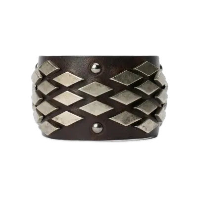 OUR LEGACY Abstract Snake Bracelet "Oily Brown Cowhide"