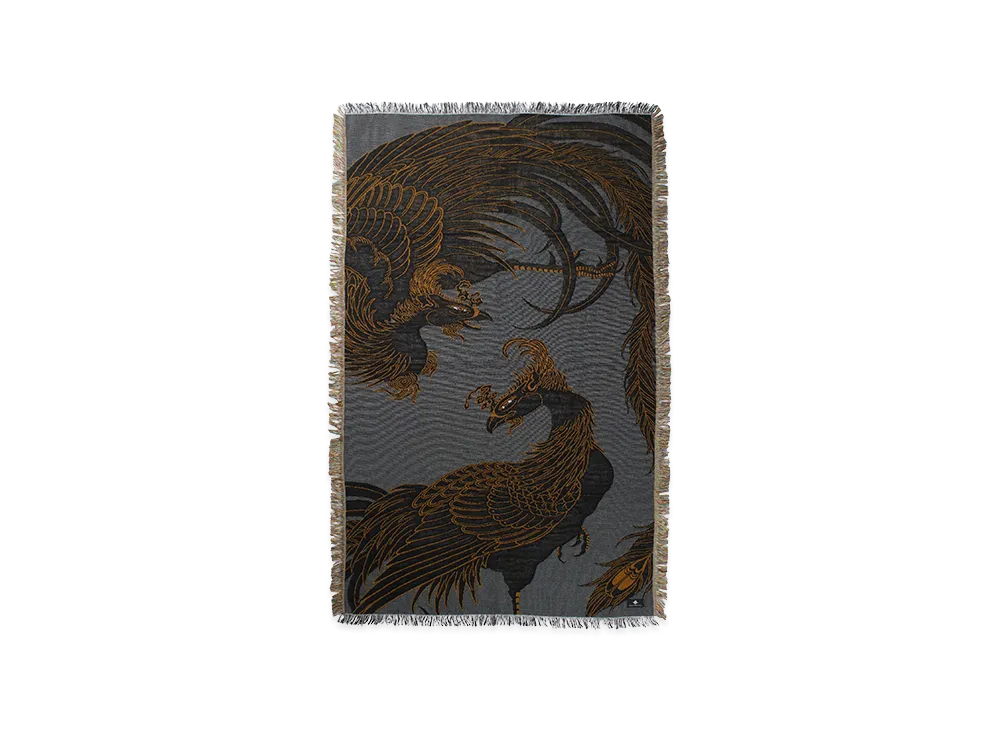 APHRODITEGANG GAKKIN x BUDSPOOL Kokuzuicho Jacquard Rug "Black"