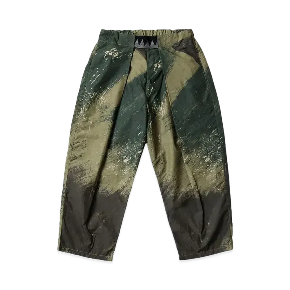 KAPITAL Taffeta Brush Camo Easy Beach Pants "Khaki"