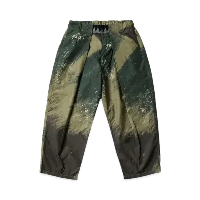 KAPITAL Taffeta Brush Camo Easy Beach Pants "Khaki"