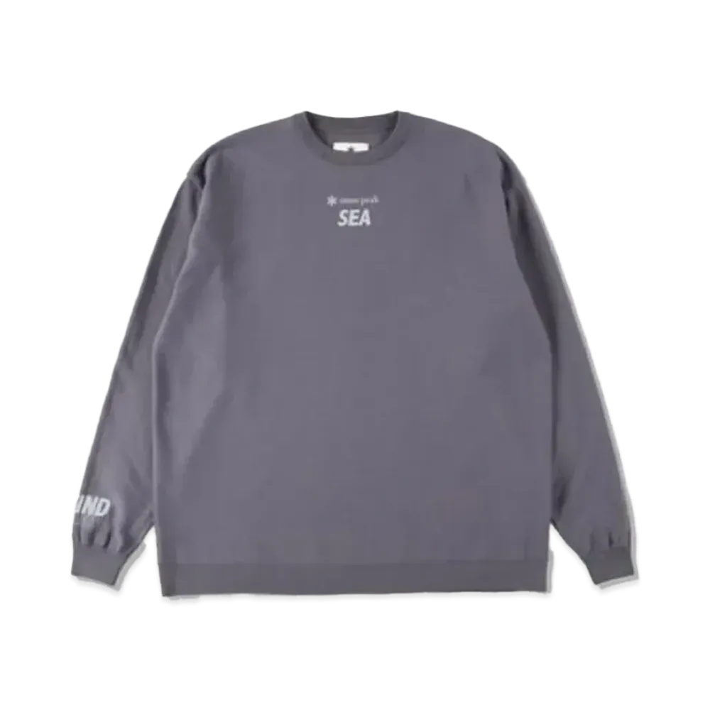 Snow Peak x WIND AND SEA CO/PE Dry L/S Tshirt "Dark Gray"