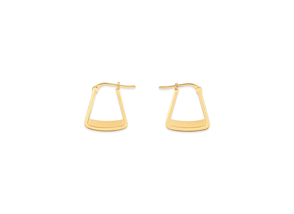 CELINE Formes Abstraites Pyramid Hoops In Brass With Gold Finish "Gold"