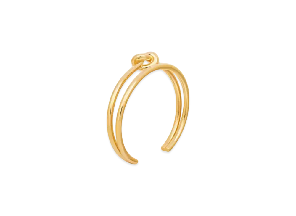CELINE Knot Double Cuff in Brass with Gold Finish "Gold"