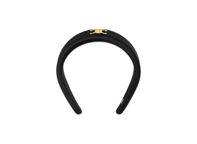 CELINE Headband in Polyester and Brass "Black/Gold"