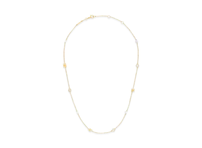 CELINE Les Perles Celine Necklace in Strass Resin Pearls and Brass "Gold/Ivory"