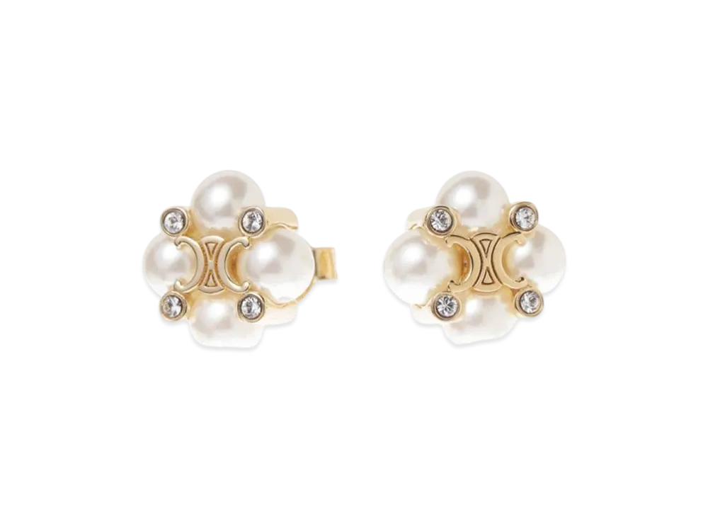 CELINE Les Perles Studs "Gold/Ivory"