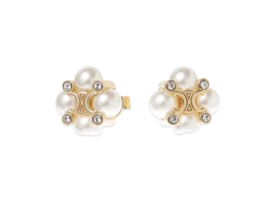 CELINE Les Perles Studs "Gold/Ivory"