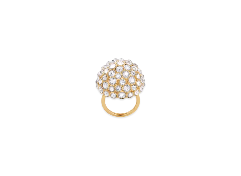 CELINE Heirlooms Dome Ring in Strass and Brass "Gold"