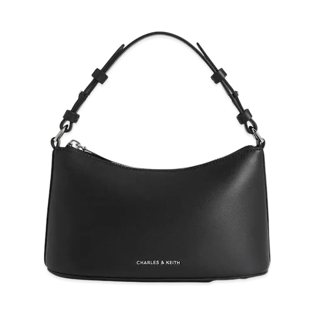 CHARLES & KEITH Robin Chain Handle Bag "Noir"