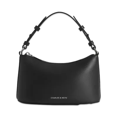 CHARLES & KEITH Robin Chain Handle Bag "Noir"