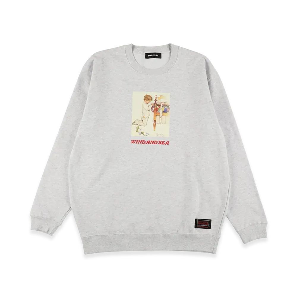 WIND AND SEA x Norman Rockwell Crew Neck Sweatshirt "Gray"