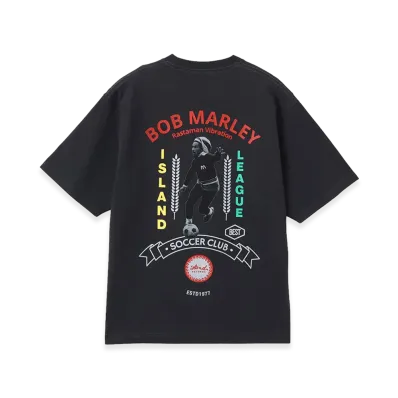 atmos x Bob Marley Foot Ball T-Shirt "Light Black"