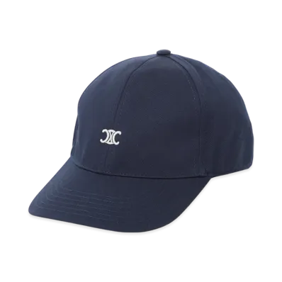 CELINE Casquette Mini Triomphe "Indigo"