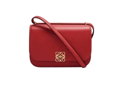 LOEWE Small Goya Bag In Silk Calfskin "Deep Red"