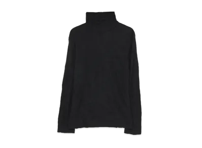 Yohji Yamamoto Y's PLAIN STICH WRINKLE HIGH NECK LONG SLEEVE T "Black"