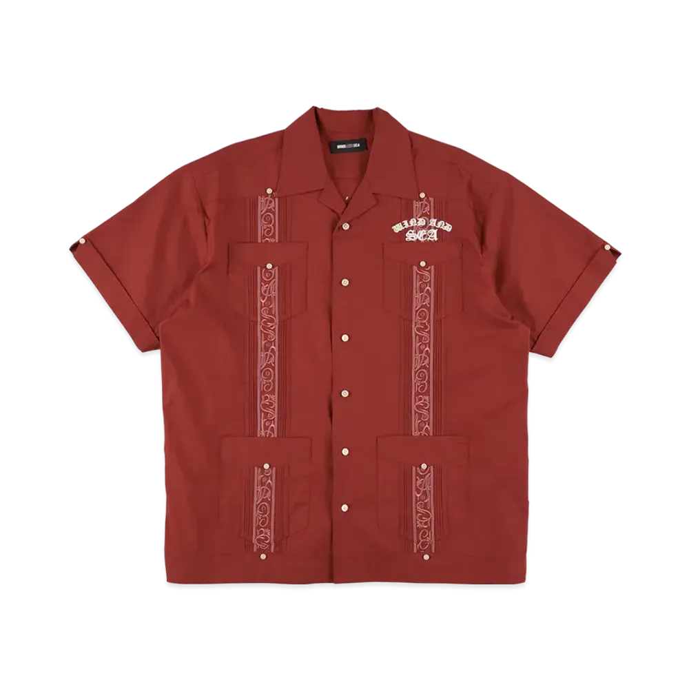 WIND AND SEA Logo Cuba S/S Shirts "Red"