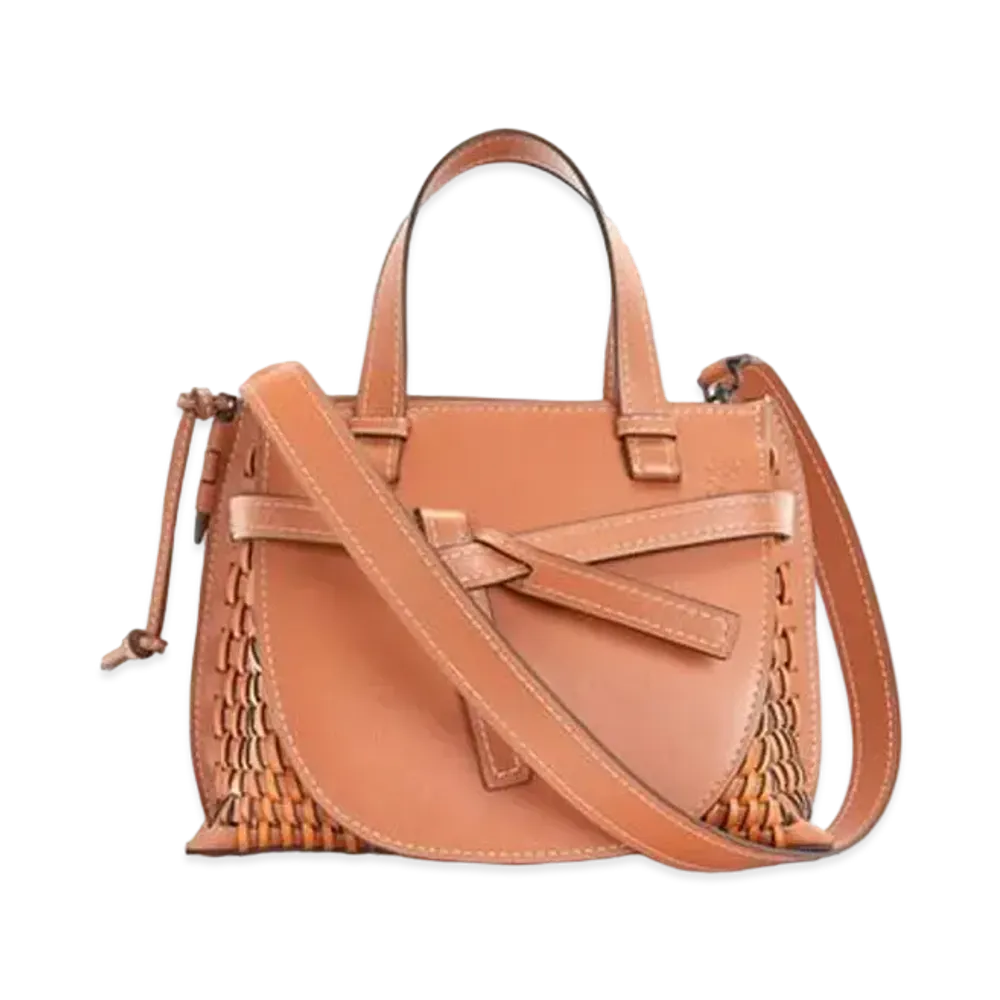 LOEWE Small Gate Top Handle Bag In Soft Calfskin "Tan"