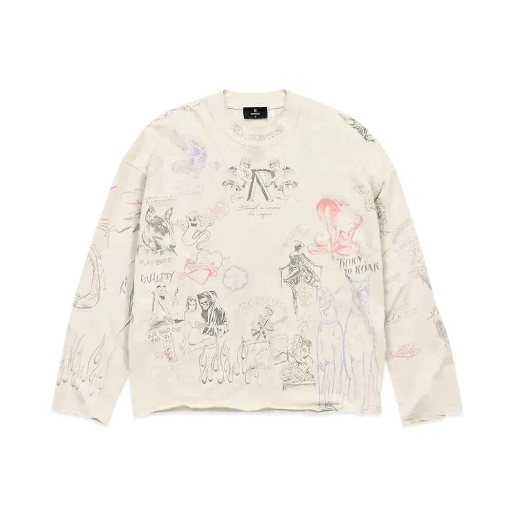 REPRESENT Legacy Long Sleeve T-Shirt "Buttercream"